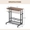 Adjustable Standing Desk with Tilt Top Rolling Laptop Table and Shelves for Home Office Use